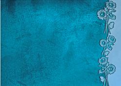Velvet Flower Border Background (rich Teal)
