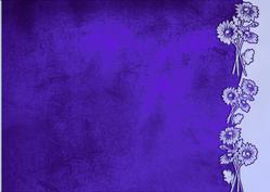 Velvet Flower Border Background (royal Blue)