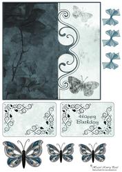Butterflies & Roses Layered Card