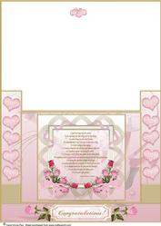 Staggered Column Fold Wedding Card