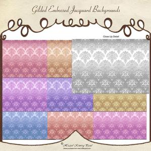Gilded Embossed Jacquard Backgrounds