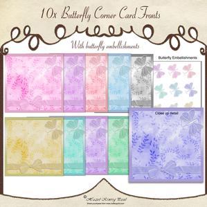 Butterfly Corner Card Fronts