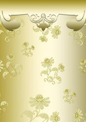 Gilded Brocade Background (yellow Gold)