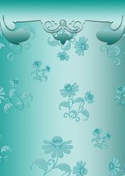 Gilded Brocade Background (aqua)