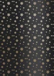 Golden Snowflakes Christmas Background (black)