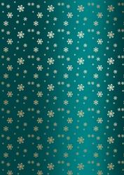 Golden Snowflakes Christmas Background (jade)