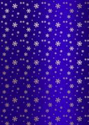 Golden Snowflakes Christmas Background (blue)