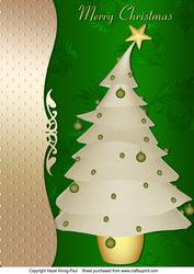 A4 Quick Layered Christmas Tree Card