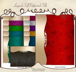 Layered Self Patterned Silk Card Fronts