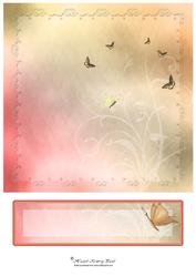 8" Butterfly Grunge Card Front & Text Plate #2