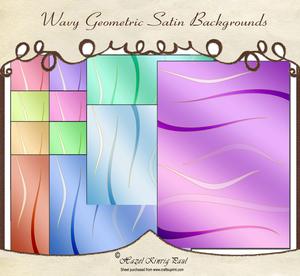 Wavy Geometric Satin Backgrounds