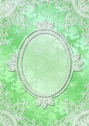 Butterfly Lace Card Front (green)