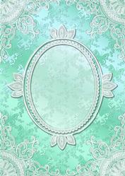 Butterfly Lace Card Front (aqua)