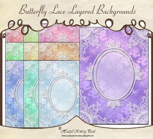Butterfly Lace Card Fronts