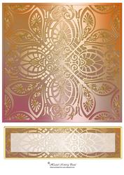Etched Glass Card Front & Text Plate - Pattern Set a (1)