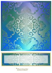 Etched Glass Card Front & Text Plate - Pattern Set D (5)