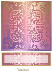 Etched Glass Card Front & Text Plate - Pattern Set E (2)