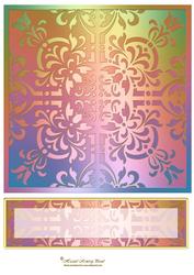 Etched Glass Card Front & Text Plate - Pattern Set E (4)