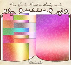 Rose Garden Rainbow Backgrounds