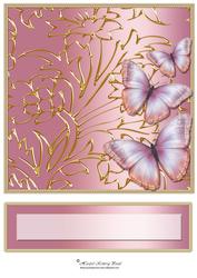 Butterfly Dreams Topper & Text Plate (pink)