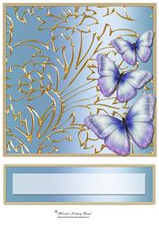 Butterfly Dreams Topper & Text Plate (pastel Blue)