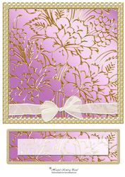 Gilded Window Card Front & Text Plate Lilac