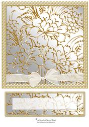 Gilded Window Card Front & Text Plate Silver