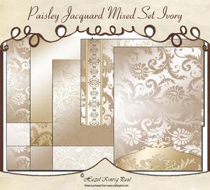Paisley Jacquard Mixed Set Ivory