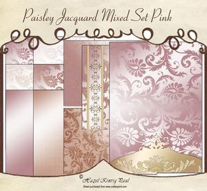 Paisley Jacquard Mixed Set Pink