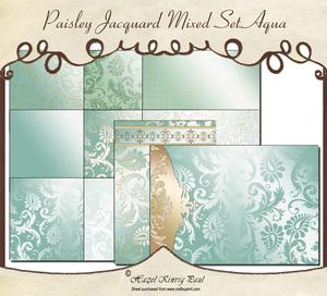 Paisley Jacquard Mixed Set Aqua