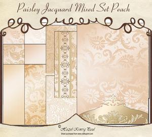 Paisley Jacquard Mixed Set Peach