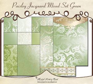 Paisley Jacquard Mixed Set Green