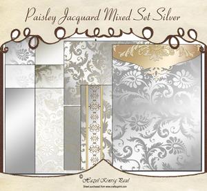 Paisley Jacquard Mixed Set Silver