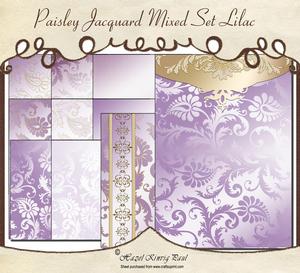 Paisley Jacquard Mixed Set Lilac