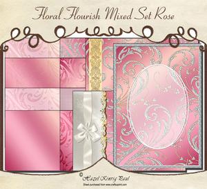 Floral Flourish Mixed Set Rose