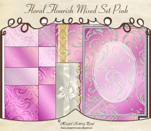 Floral Flourish Mixed Set Pink
