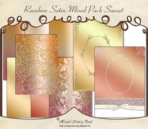 Rainbow Satin Mixed Pack Sunset