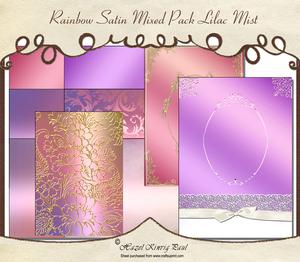 Rainbow Satin Mixed Pack Lilac Mist