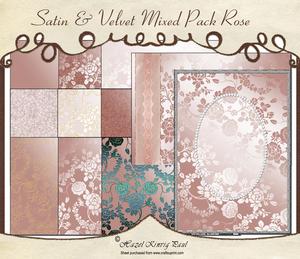 Satin & Velvet Mixed Pack Rose