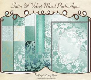 Satin & Velvet Mixed Pack Aqua