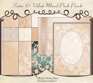 Satin & Velvet Mixed Pack Peach