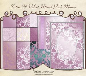 Satin & Velvet Mixed Pack Mauve