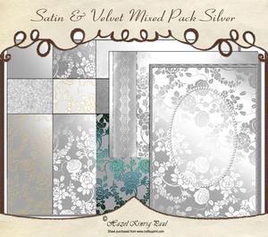 Satin & Velvet Mixed Pack Silver