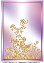Framed Gilded Heron Card Front