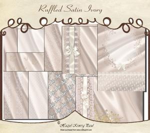 Ruffled Satin Ivory