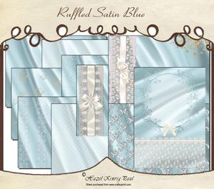 Ruffled Satin Blue