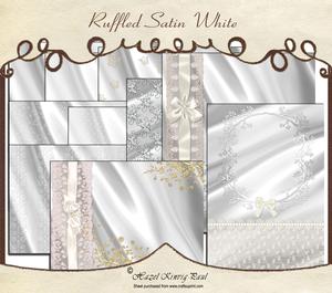 Ruffled Satin White