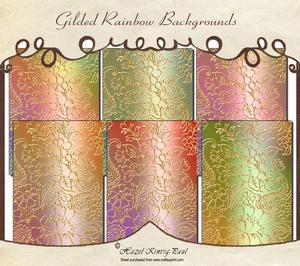 Gilded Rainbow Backgrounds
