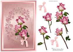 Rose Bouquet Decoupage Card Front