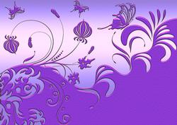 Flourish Garden Layered Background Purple